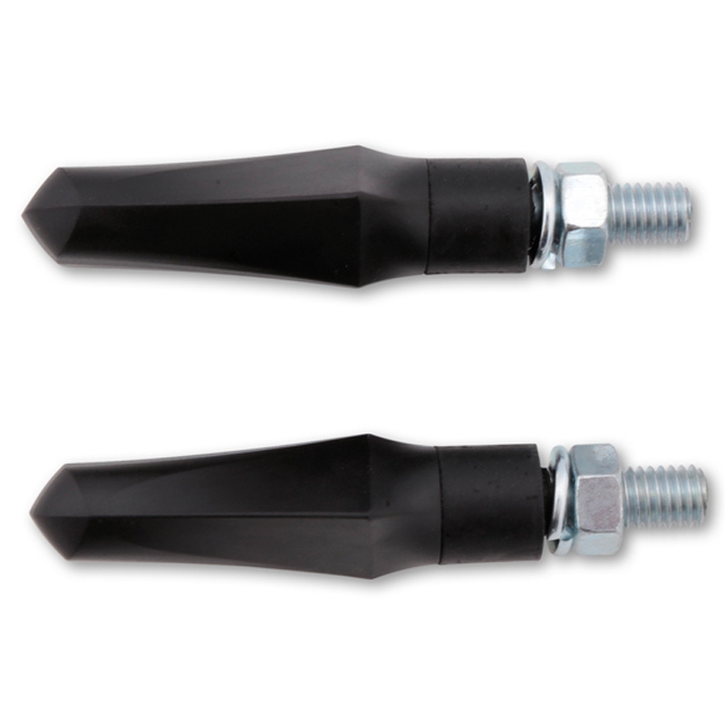 Indicatori di direzione per moto Highsider Smart Shorty Fin 2in1 neri