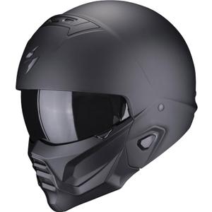 Casco moto jet con maschera Scorpion EXO-COMBAT II Solid nero opaco
