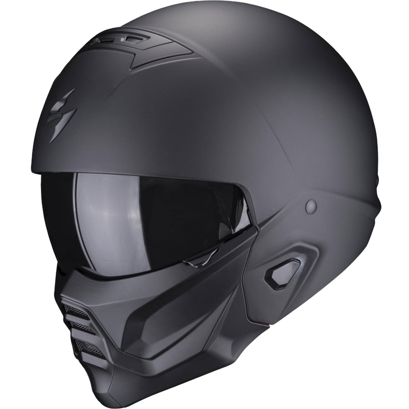 Casco moto jet con maschera Scorpion EXO-COMBAT II Solid nero opaco