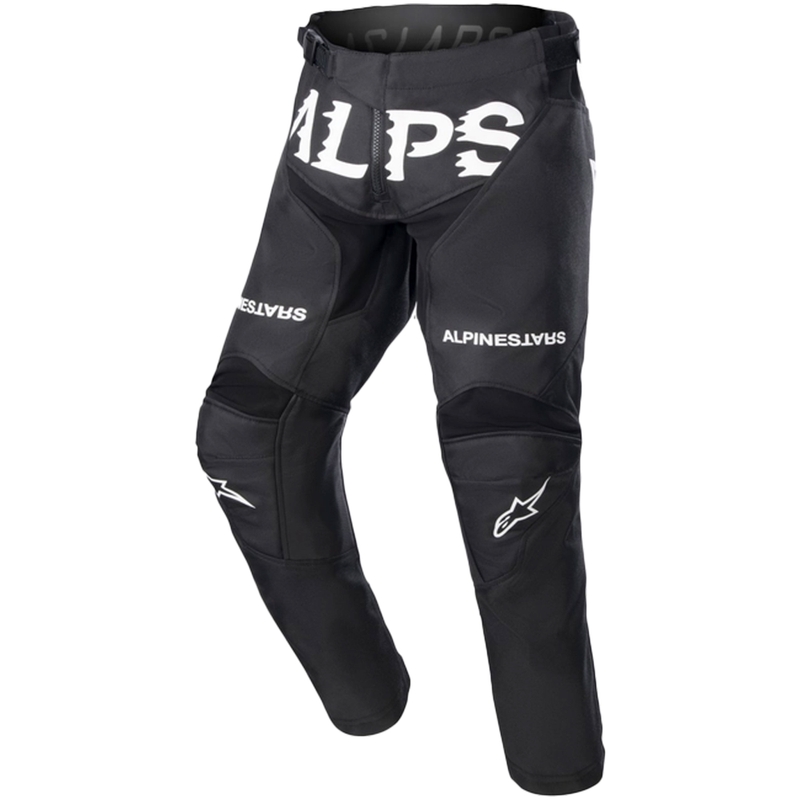 Pantaloni da motocross Alpinestars Racer Found Kids nero-bianco