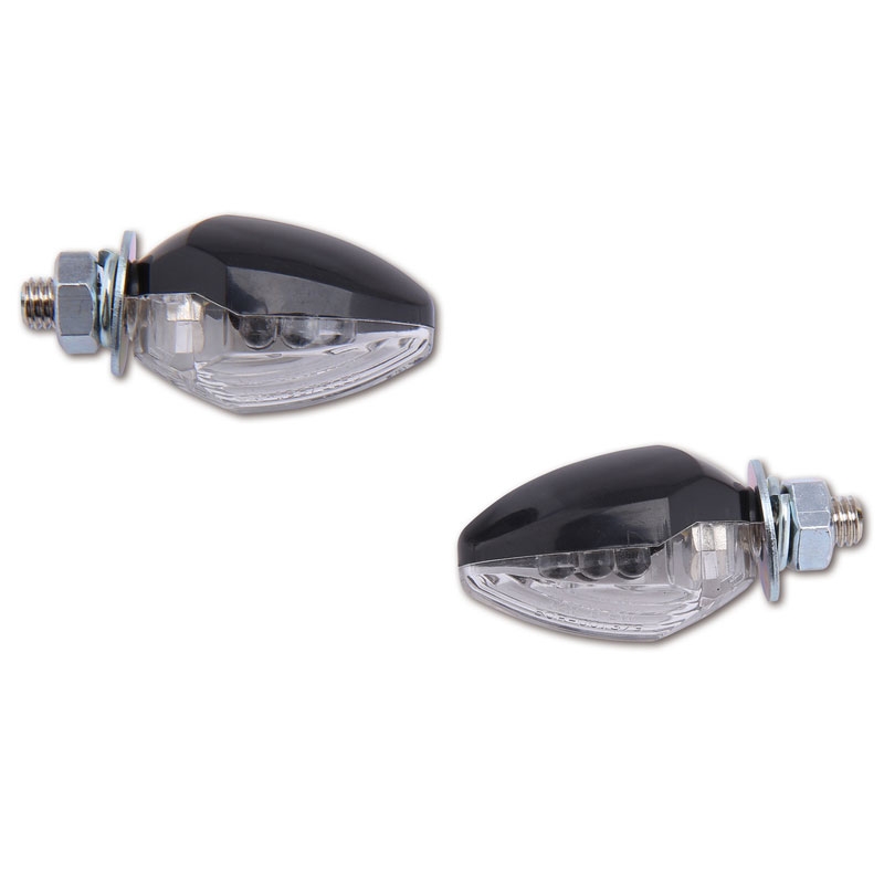 Indicatori di direzione per moto Highsider Smart Drop LED neri