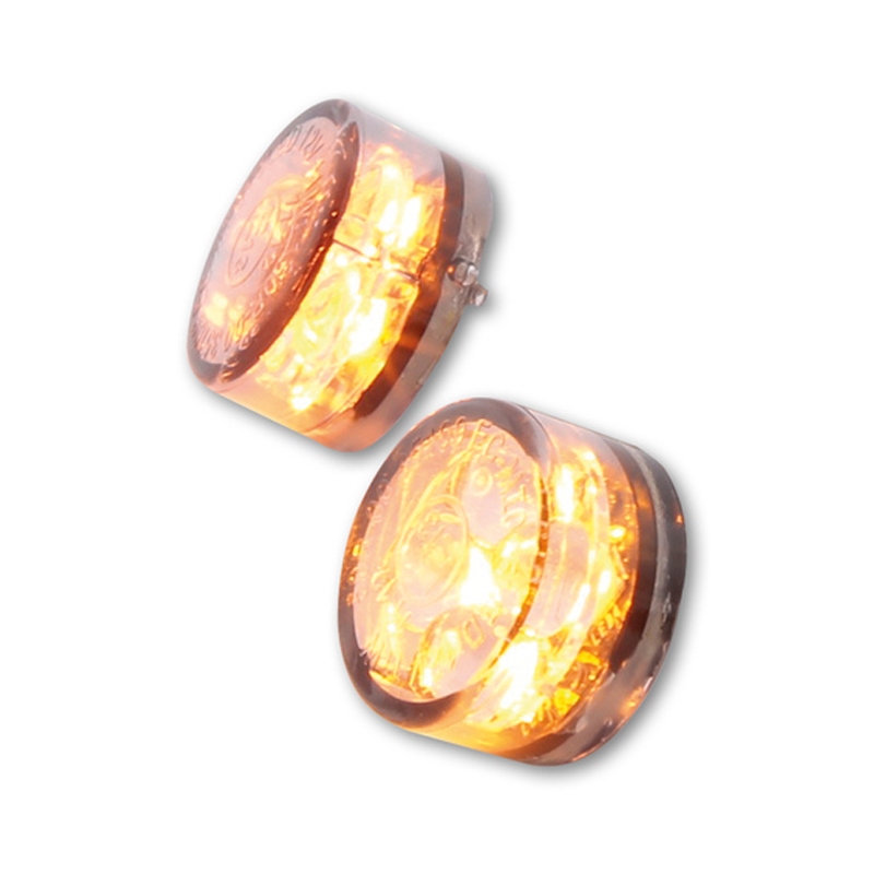 Indicatori di direzione per moto Highsider Smart Module Sixteen LED grigio fumo