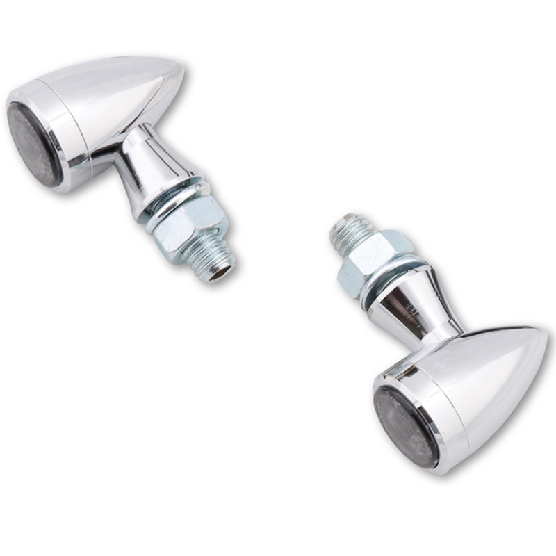 Indicatori di direzione per moto Highsider Smart Sixteen Bullet LED cromati