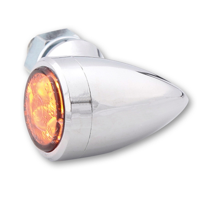 Indicatori di direzione per moto Highsider Smart Sixteen Bullet LED cromati