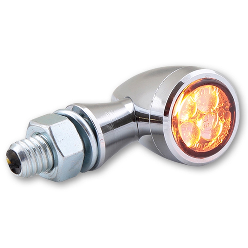 Indicatori di direzione per moto Highsider Smart Sixteen Bullet LED cromati