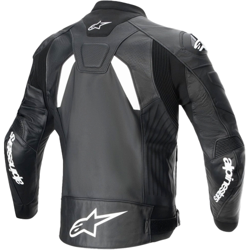 Alpinestars GP plus R 4 Airflow giacca da moto in pelle bianca e nera