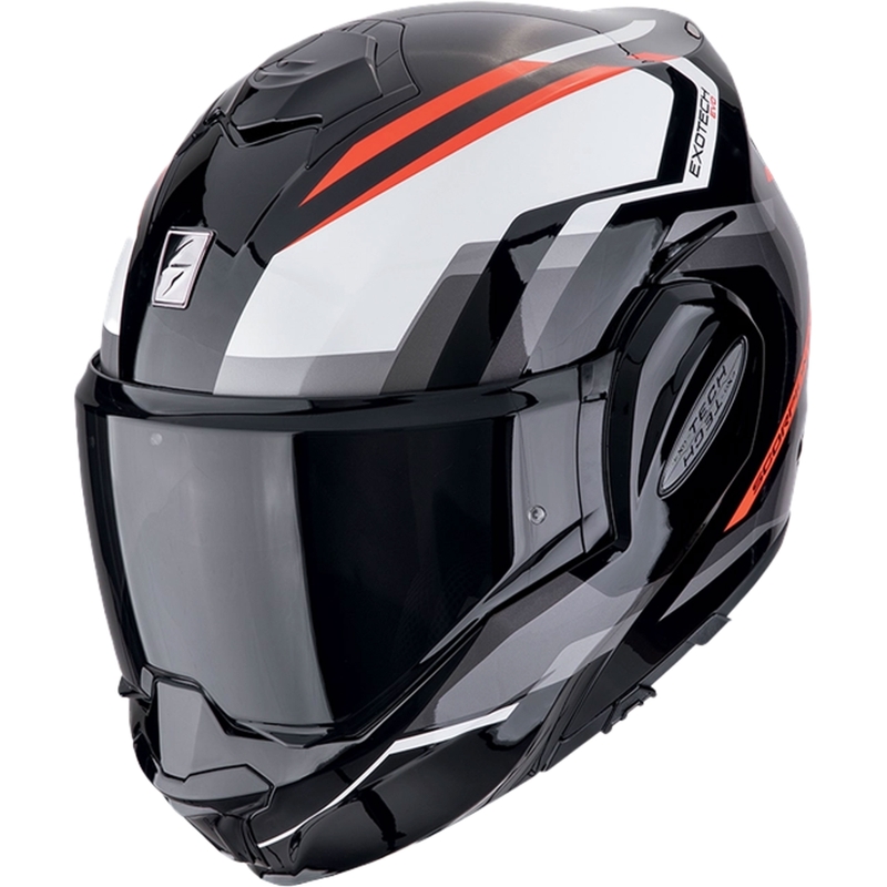Casco moto pieghevole Scorpion EXO-TECH EVO FURIO nero-rosso Saldi