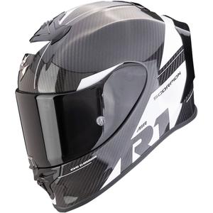 Casco integrale Scorpion EXO-R1 EVO Carbon Air Rally nero e bianco