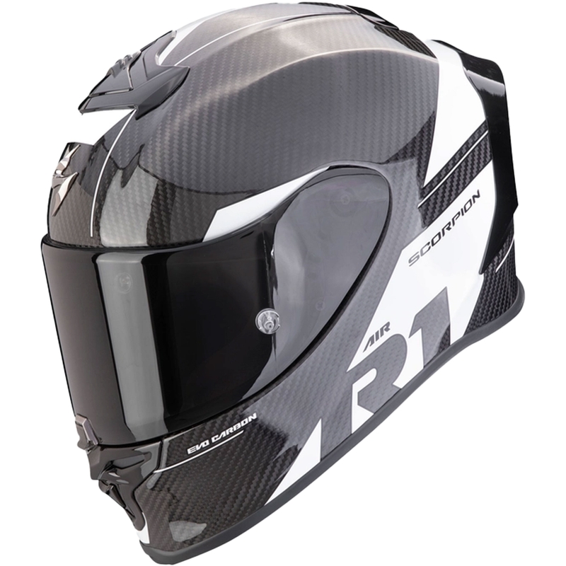 Casco integrale Scorpion EXO-R1 EVO Carbon Air Rally nero e bianco Saldi