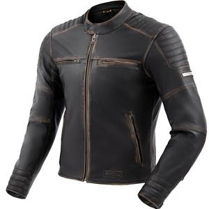 Giacca da moto in pelle marrone Rebelhorn Hunter II