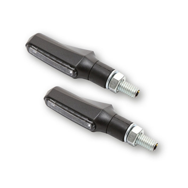 Indicatori di direzione per moto Highsider Smart Shorty Fin 3in1 neri