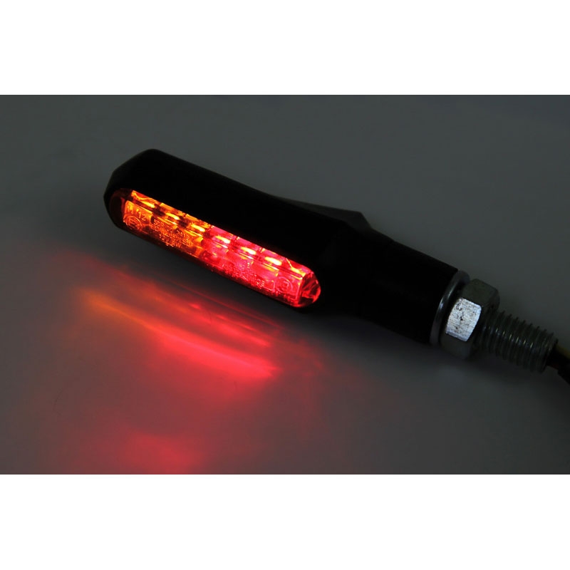 Indicatori di direzione per moto Highsider Smart Shorty Fin 3in1 neri