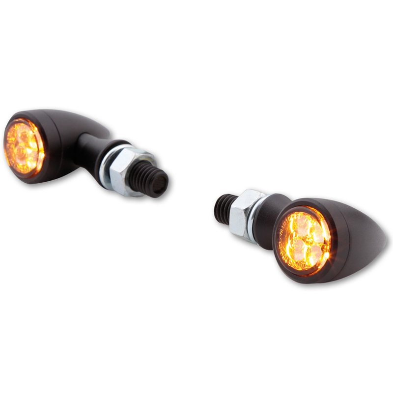 Indicatori di direzione per moto Highsider Smart Sixteen Bullet LED 3in1 grigio fumo