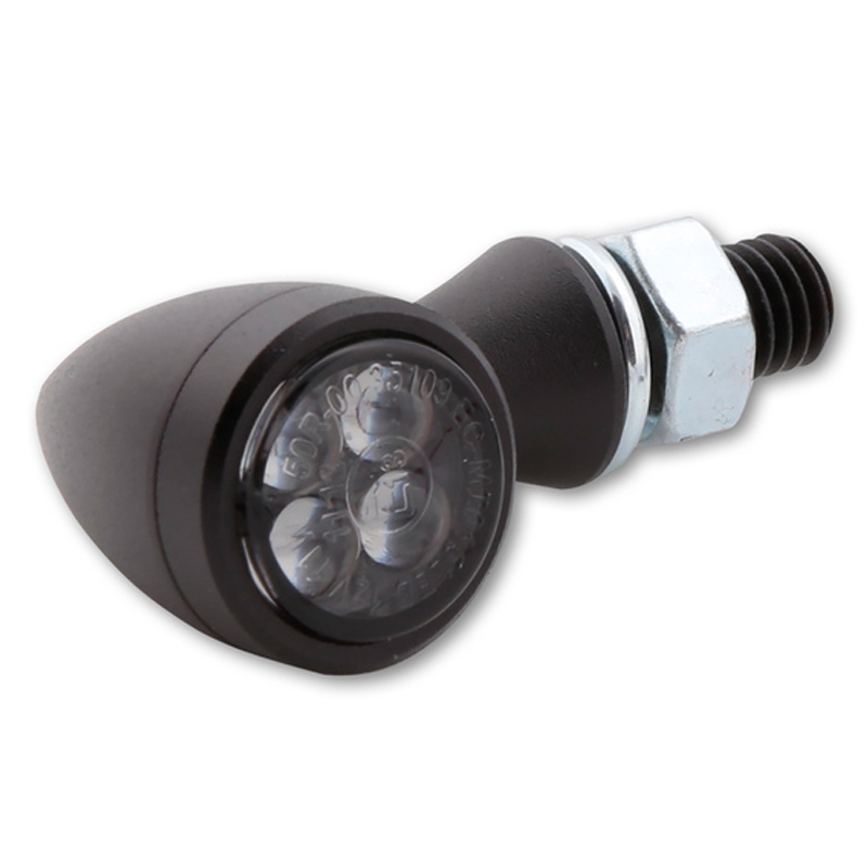 Indicatori di direzione per moto Highsider Smart Sixteen Bullet LED 3in1 grigio fumo