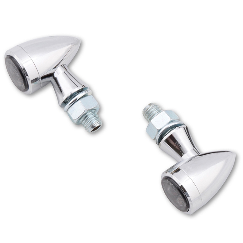Indicatori di direzione per moto Highsider Smart Sixteen Bullet LED 3in1 cromati