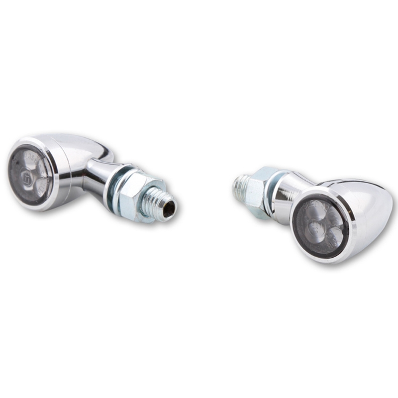 Indicatori di direzione per moto Highsider Smart Sixteen Bullet LED 3in1 cromati