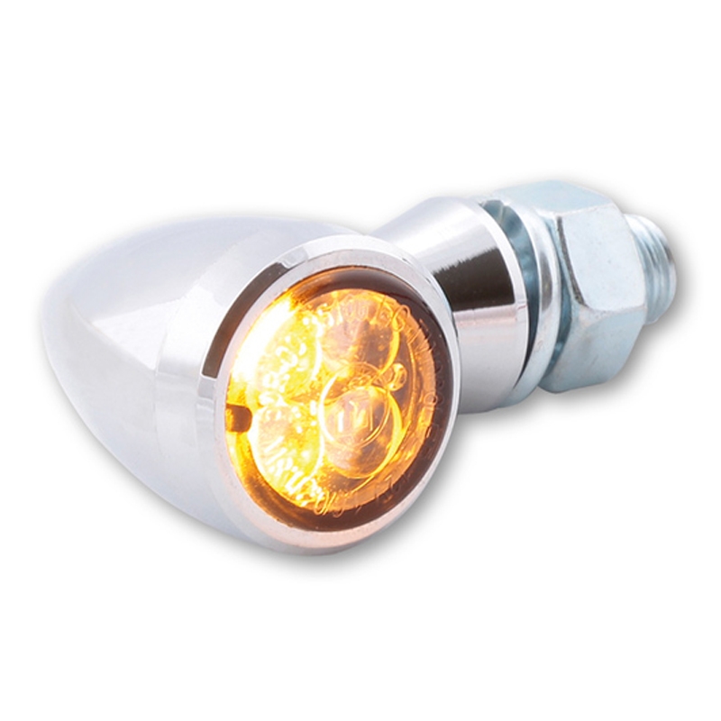 Indicatori di direzione per moto Highsider Smart Sixteen Bullet LED 3in1 cromati