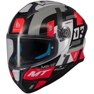 Casco integrale da moto MT Targo S SERGIO GARCIA nero-grigio-rosso