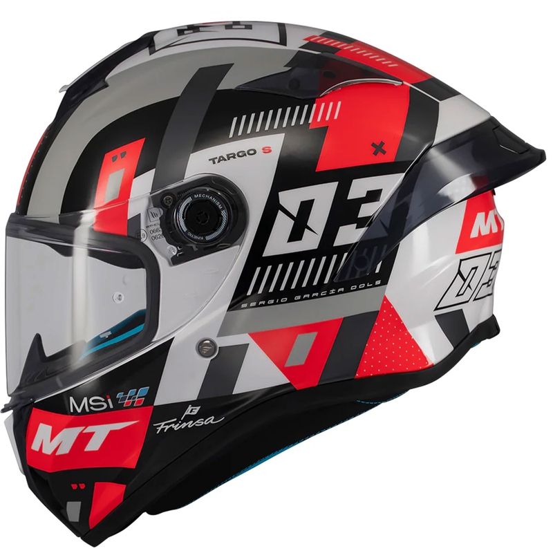Casco integrale da moto MT Targo S SERGIO GARCIA nero-grigio-rosso
