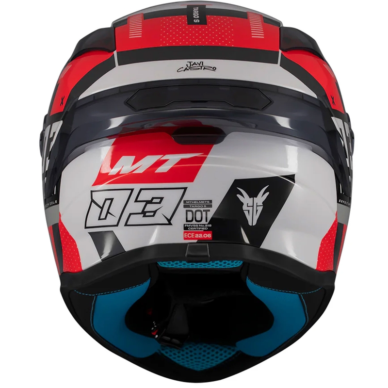Casco integrale da moto MT Targo S SERGIO GARCIA nero-grigio-rosso