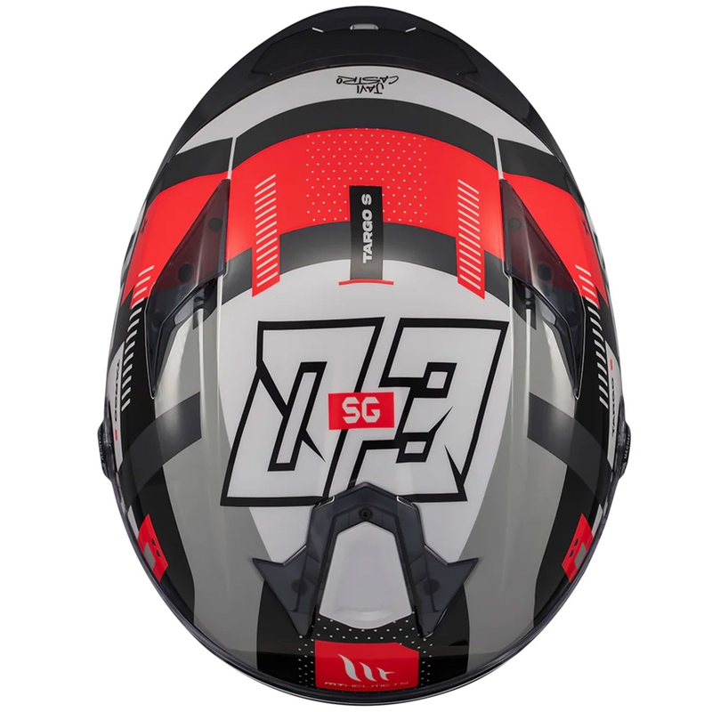 Casco integrale da moto MT Targo S SERGIO GARCIA nero-grigio-rosso