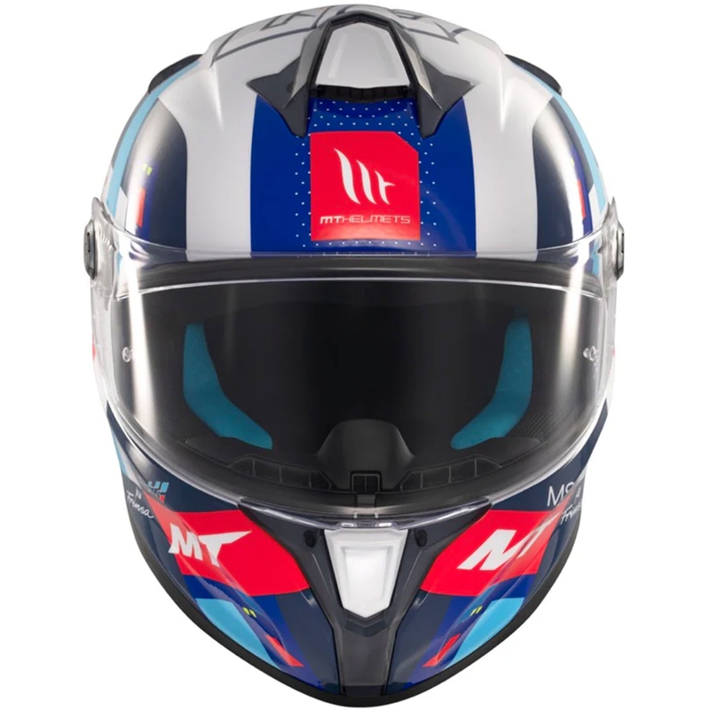 Casco moto integrale MT Targo S SERGIO GARCIA blu-rosso-bianco