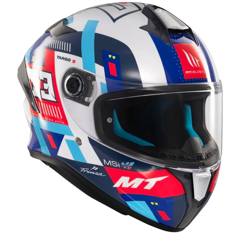 Casco moto integrale MT Targo S SERGIO GARCIA blu-rosso-bianco