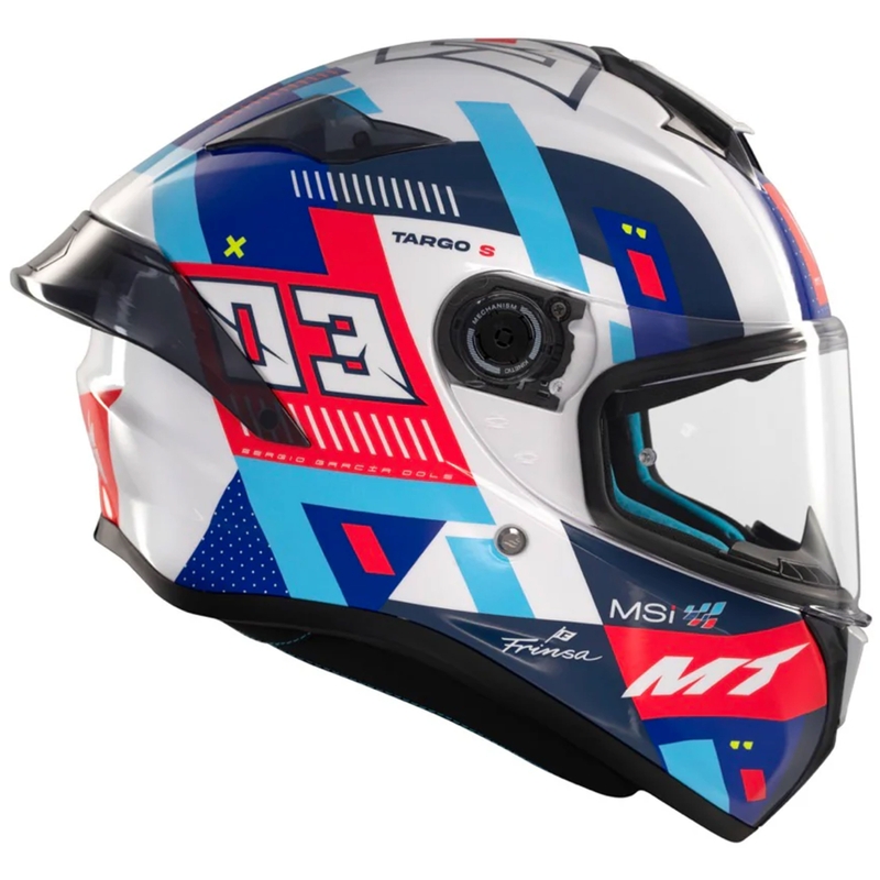 Casco moto integrale MT Targo S SERGIO GARCIA blu-rosso-bianco