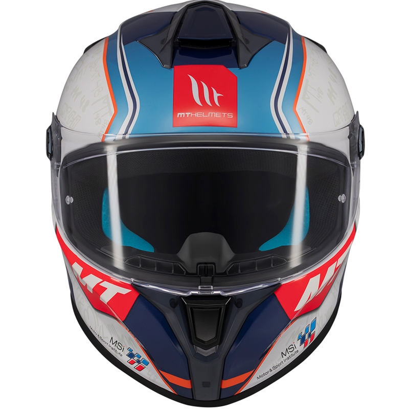 Casco integrale da moto MT Targo S Ortola blu-bianco