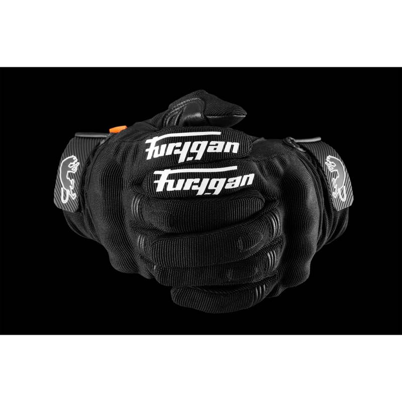 Guanti da moto da donna Furygan Jet Lady D3O® Evo nero-bianco