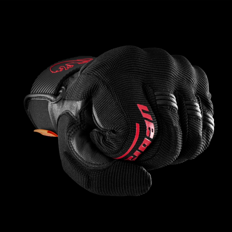 Guanti da moto Furygan Jet D3O Evo neri-rossi