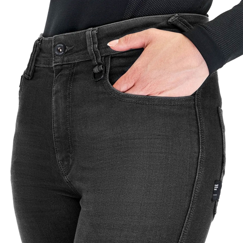 Jeans da moto da donna Shima Ridge neri