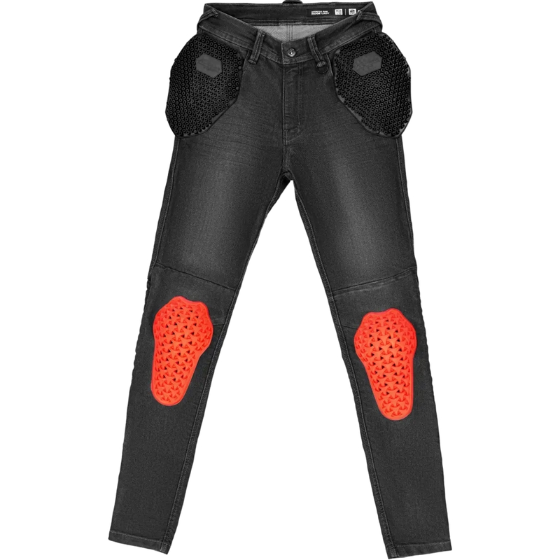 Jeans da moto da donna Shima Ridge neri