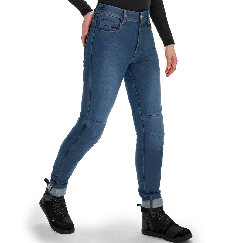 Jeans da moto da donna Shima Ridge blu