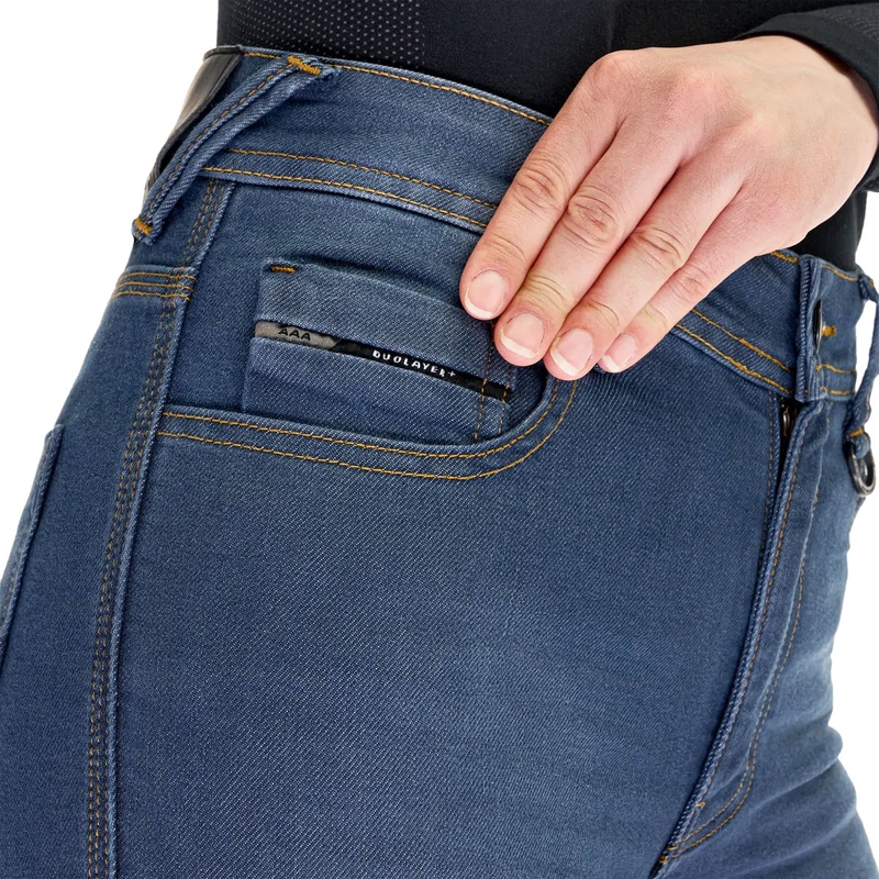Jeans da moto da donna Shima Ridge blu