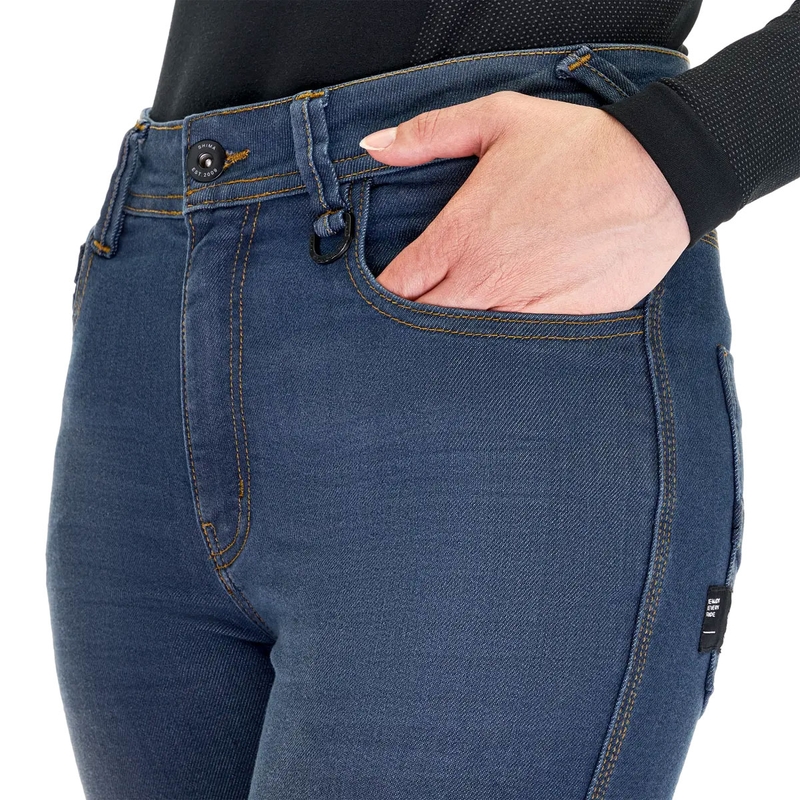 Jeans da moto da donna Shima Ridge blu