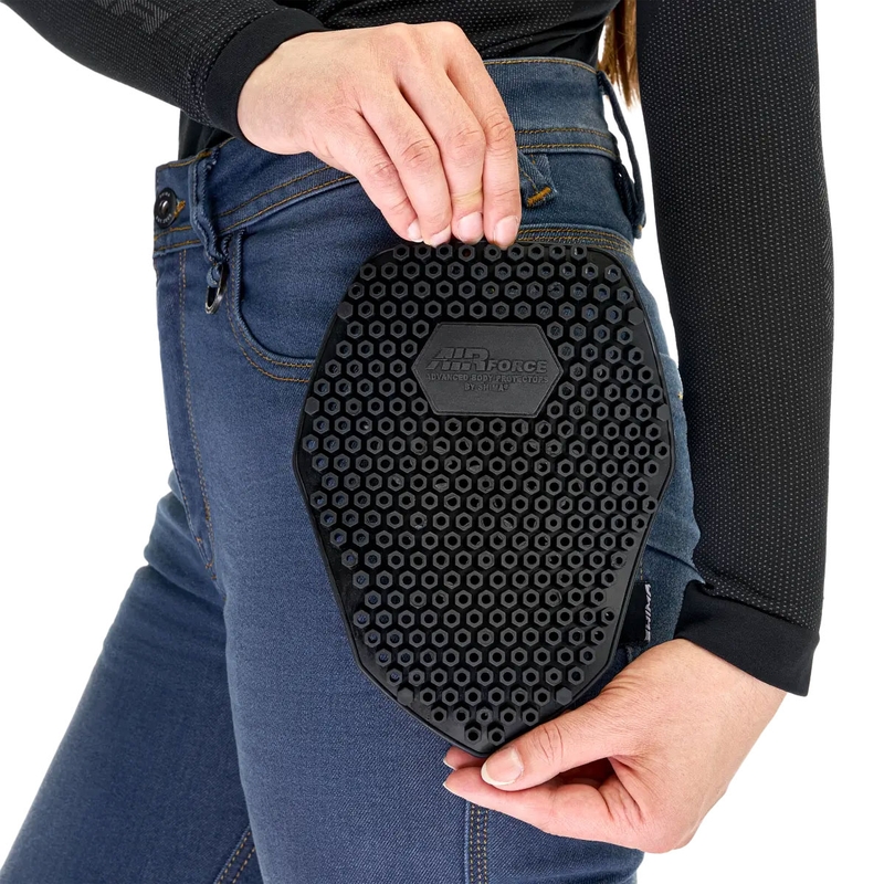 Jeans da moto da donna Shima Ridge blu
