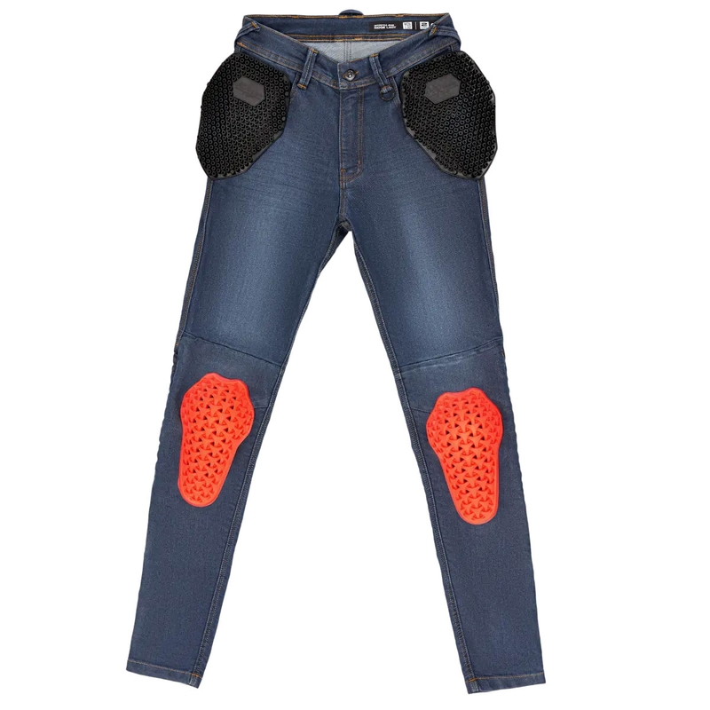 Jeans da moto da donna Shima Ridge blu