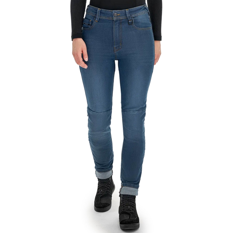 Jeans da motociclista estesi da donna Shima Ridge blu
