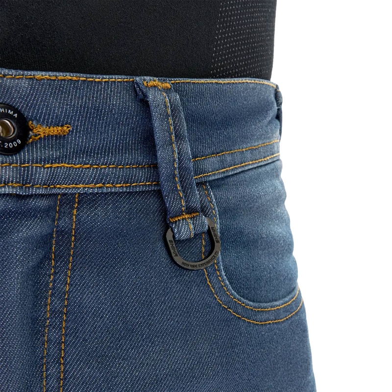 Jeans da motociclista estesi da donna Shima Ridge blu