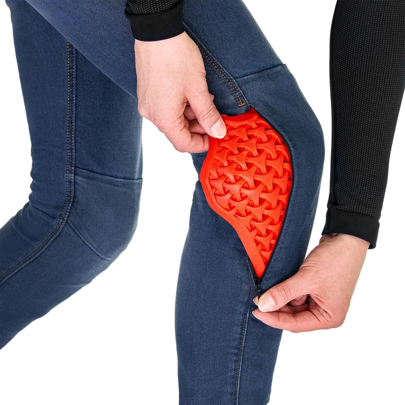 Jeans da motociclista estesi da donna Shima Ridge blu