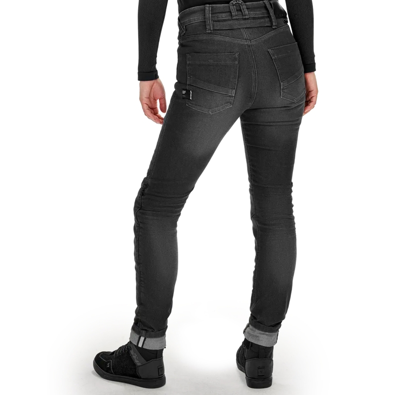 Jeans da motociclista estesi da donna Shima Ridge neri