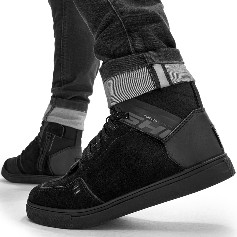 Jeans da motociclista estesi da donna Shima Ridge neri