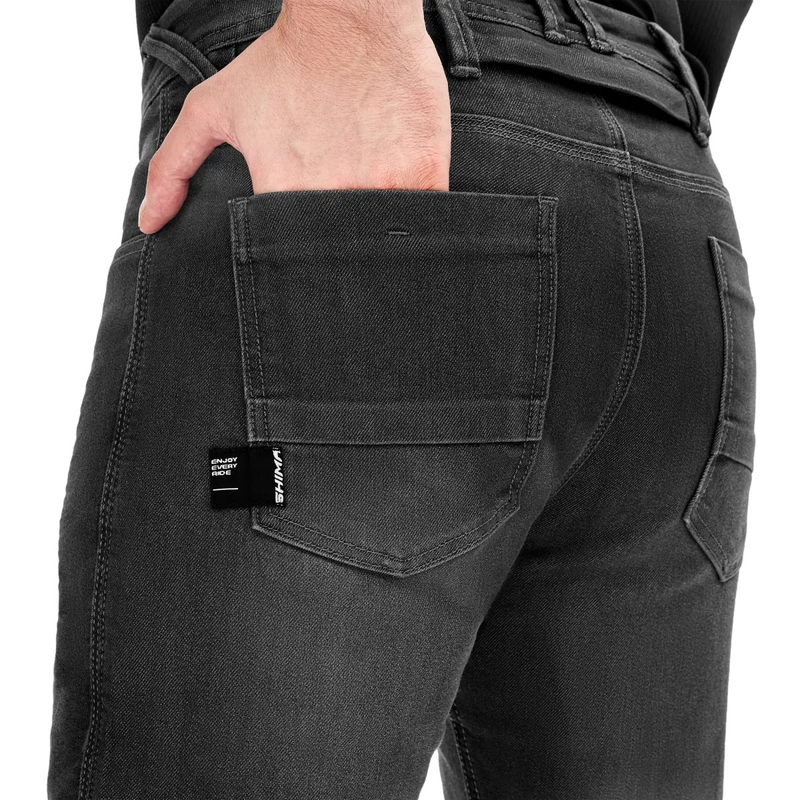 Jeans da moto estesi Shima Ridge neri