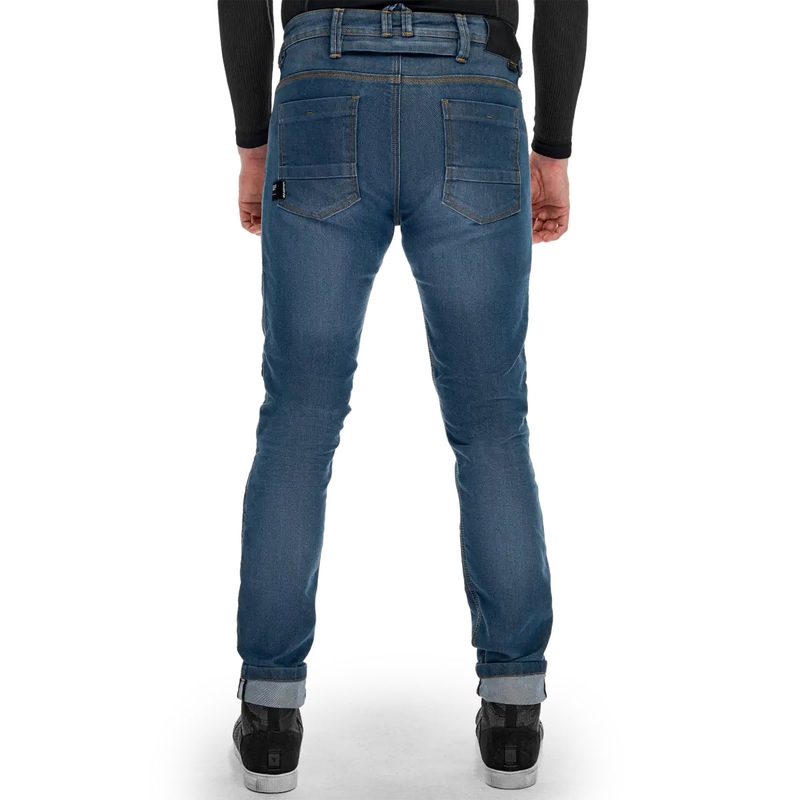 Jeans da motociclista blu Shima Ridge