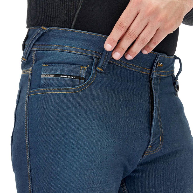 Jeans da motociclista blu Shima Ridge