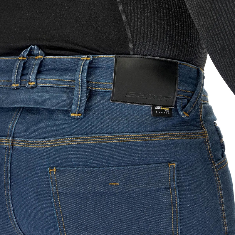 Jeans da motociclista blu Shima Ridge