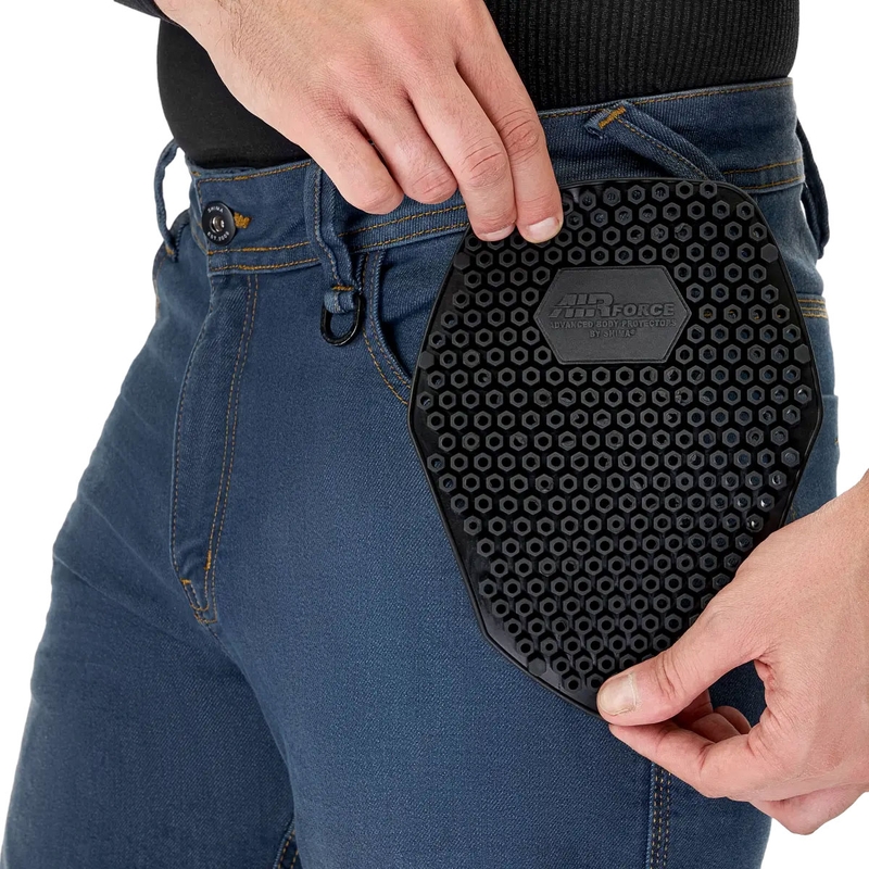 Jeans da motociclista blu Shima Ridge