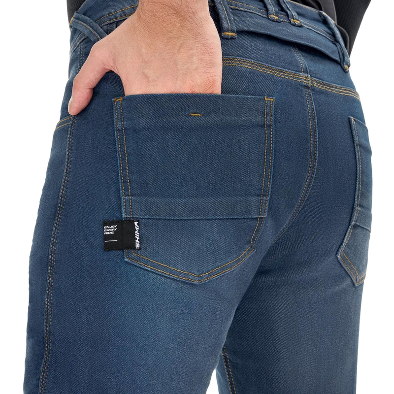 Jeans da moto Shima Ridge Blue Extended