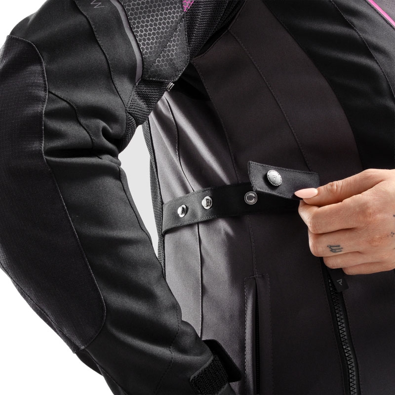 Giacca da moto Rebelhorn Hiflow V nero-grigio-rosa da donna